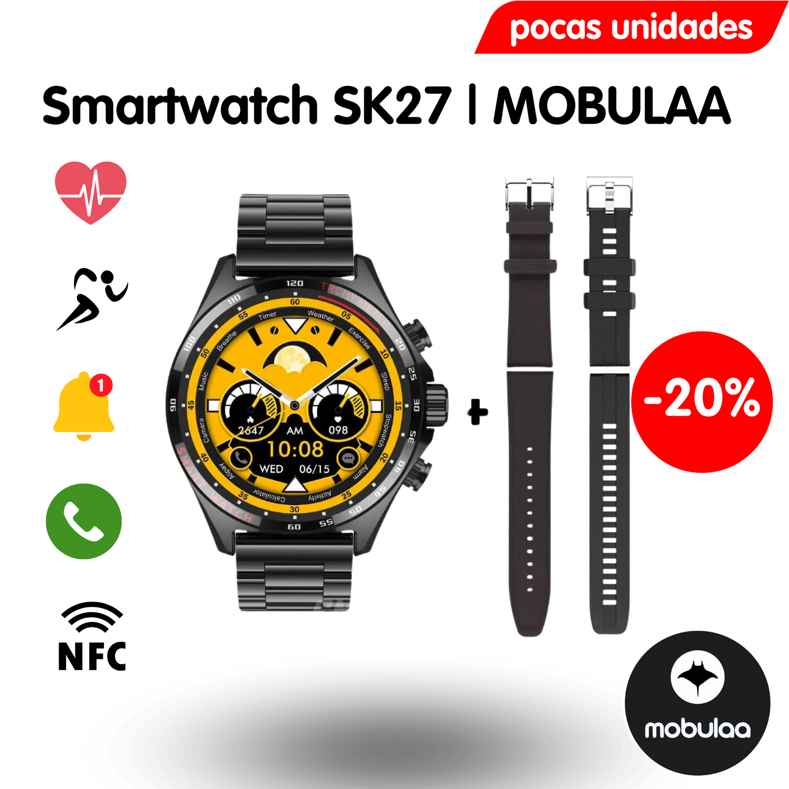 reloj inteligente sk27 mobulaa